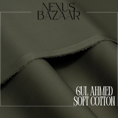Gul Ahmed Soft cotton A+ Dark-Green
