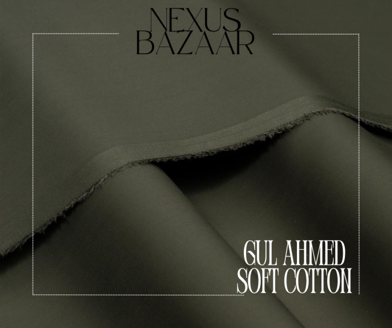 Gul Ahmed Soft cotton A+ Dark-Green