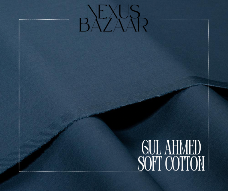 Gul Ahmed Soft cotton A+ Deep-Sea