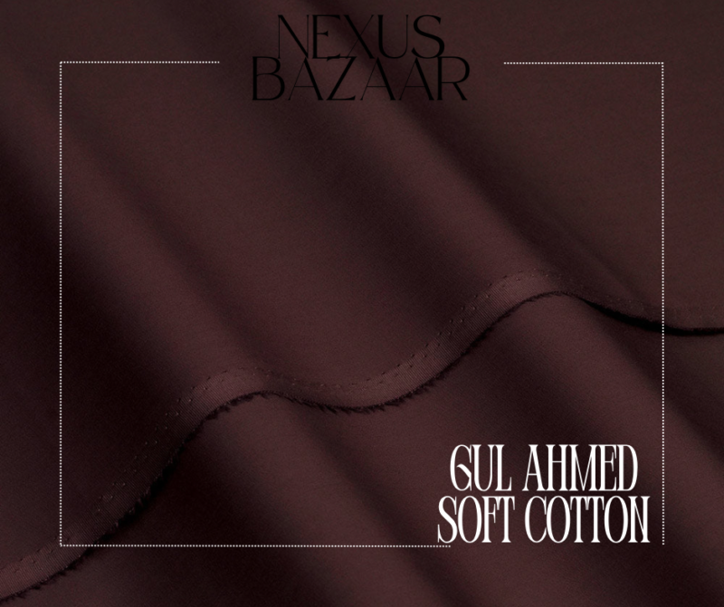 Gul Ahmed Soft Cotton A+ Maroon