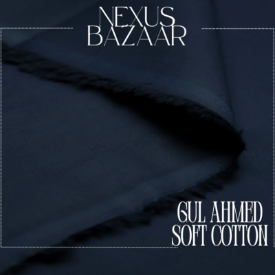 Gul Ahmed Soft Cotton A+ Navy Blue