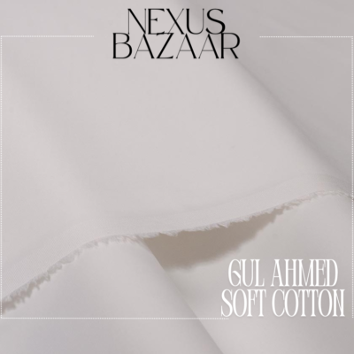 Gul Ahmed Soft cotton A+ White