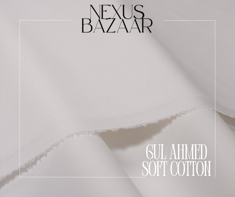 Gul Ahmed Soft cotton A+ White