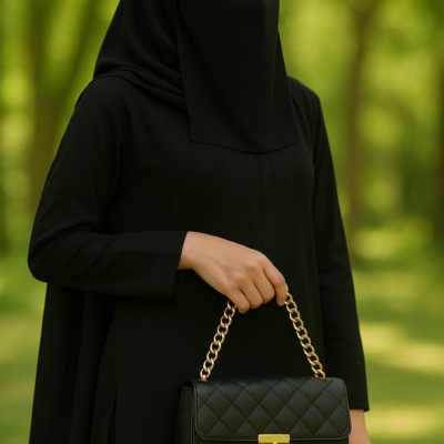 Cross-Body Bag with Golden Chain “Black”