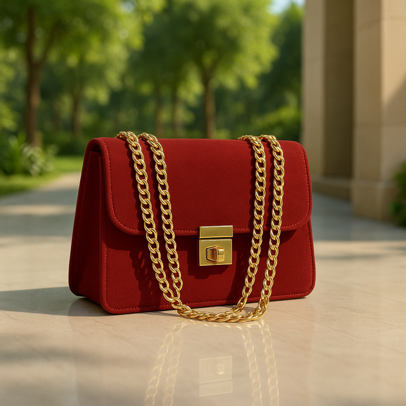 Alcan Chic Crossbody Bag “Crimson Red” - Image 2