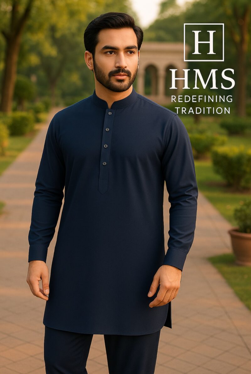 Navy Blue Men Wash n Wear